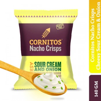 Cornitos Nacho Crisps Cheesy Sour Cream & Onion 60 gm